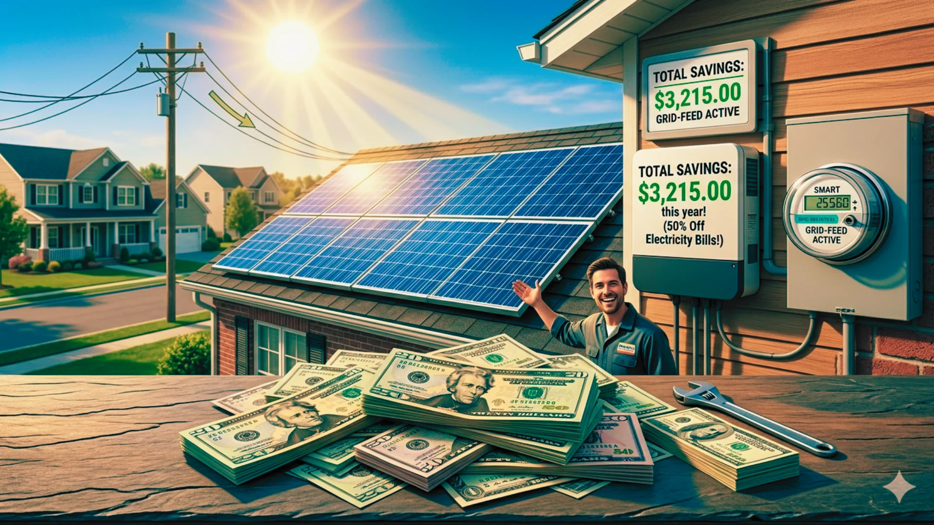 You are currently viewing Grid Tie Solar Panels: Complete DIY Install Guide (Cut Bills 50%)